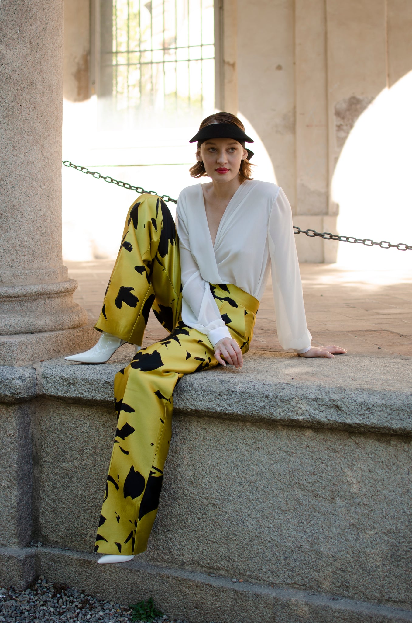 Ursula Yellow and Black Trousers